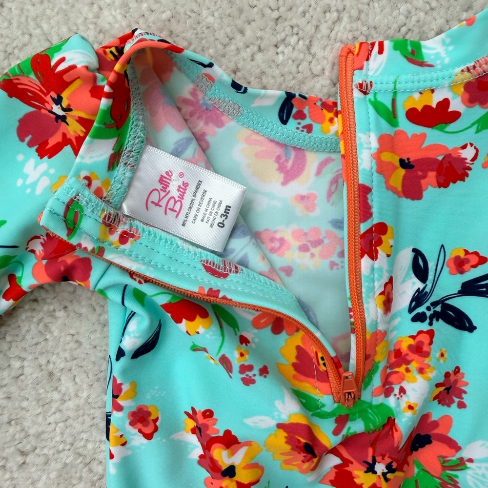 Ruffle Butts Floral Baby One-Piece Swimsuit - Picture 10 of 10